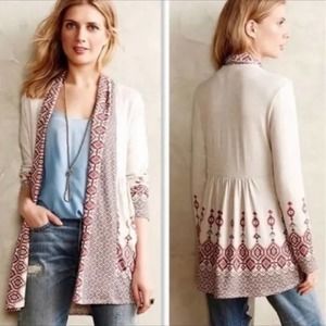 Sale! Anthropologie cardigan size XS solstice boho sweater beige